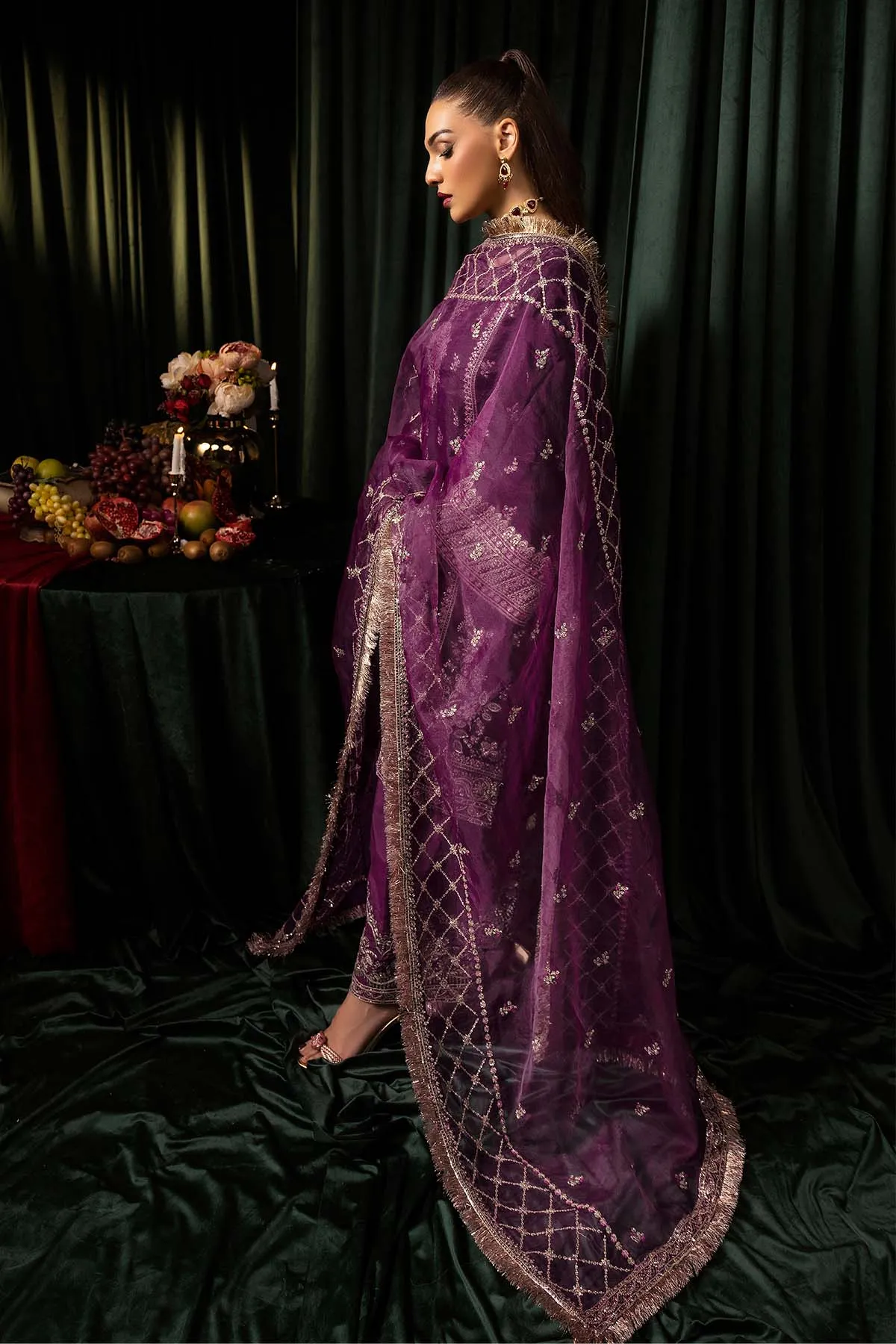 5095-MAZNEEN EMBROIDERED VELVET UNSTITCHED