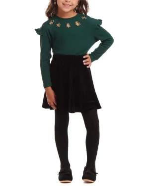 Andy & Evan Rib Knit T-Shirt & Skirt Set