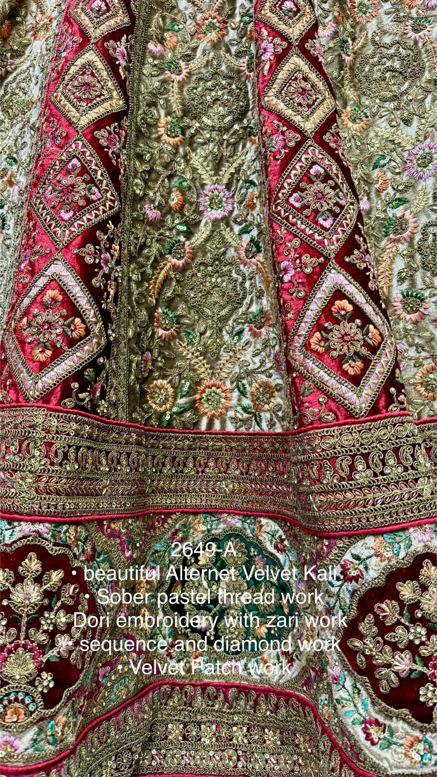 Beautiful Designer Velvet Sequence Dimond work Lehenga Choli