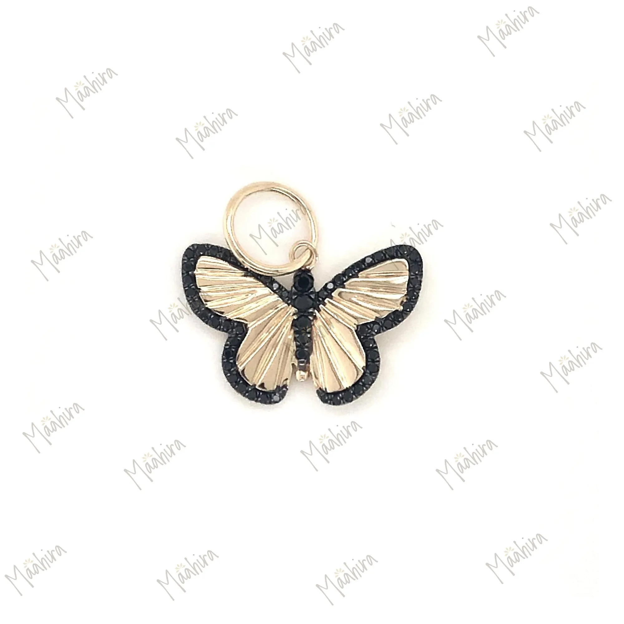 Black Diamond Butterfly Pendant