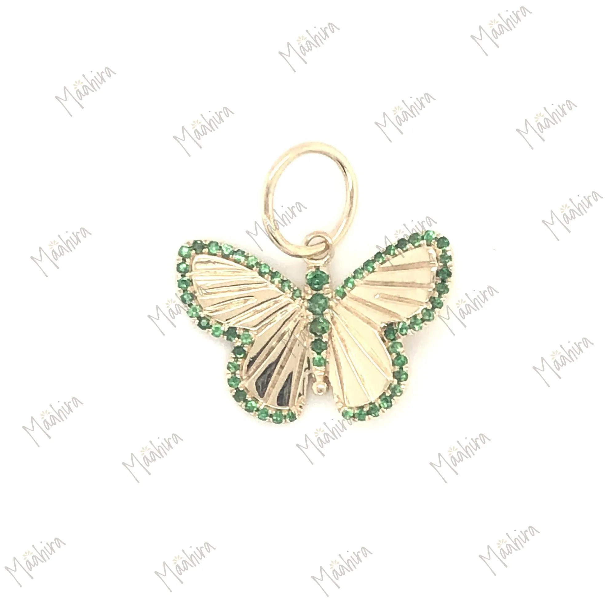 Black Diamond Butterfly Pendant