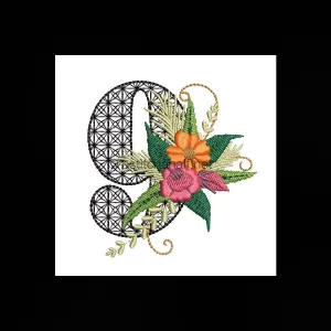 Black Velvet Monogram Number 9
