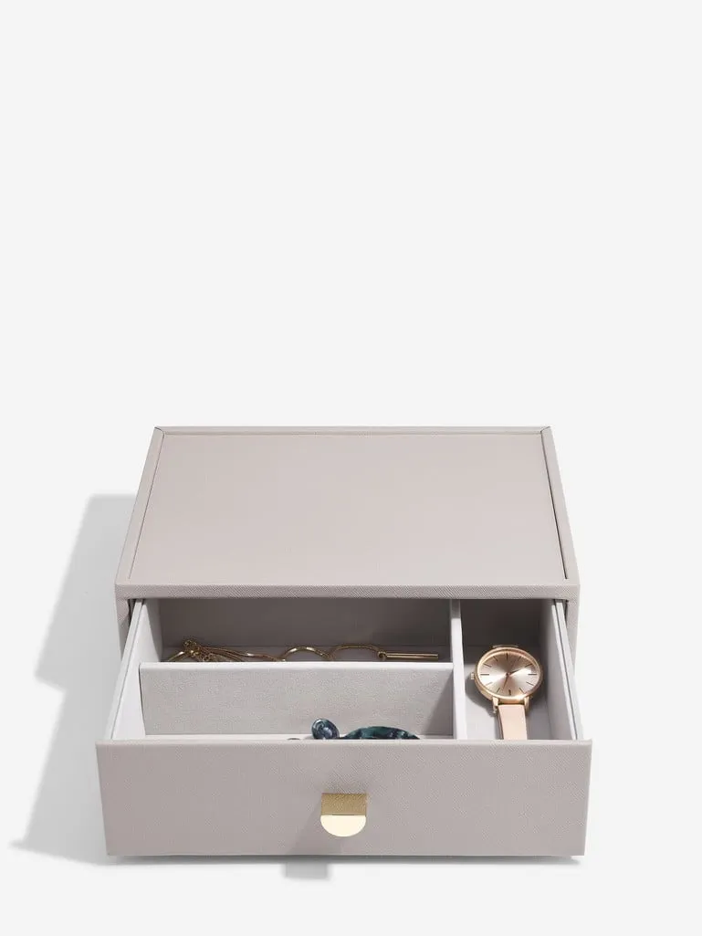 Classic 2 Drawer Jewellery Box - Taupe - 76057