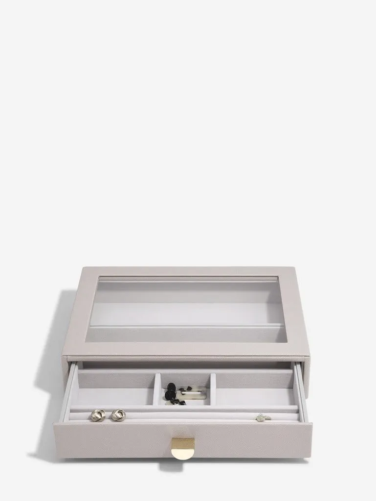 Classic 2 Drawer Jewellery Box - Taupe - 76057