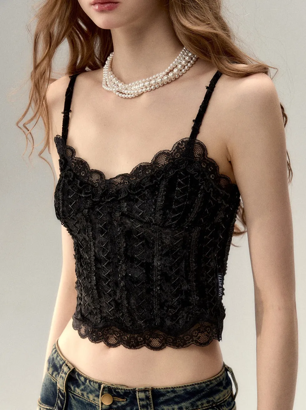 Lace Velvet Camisole