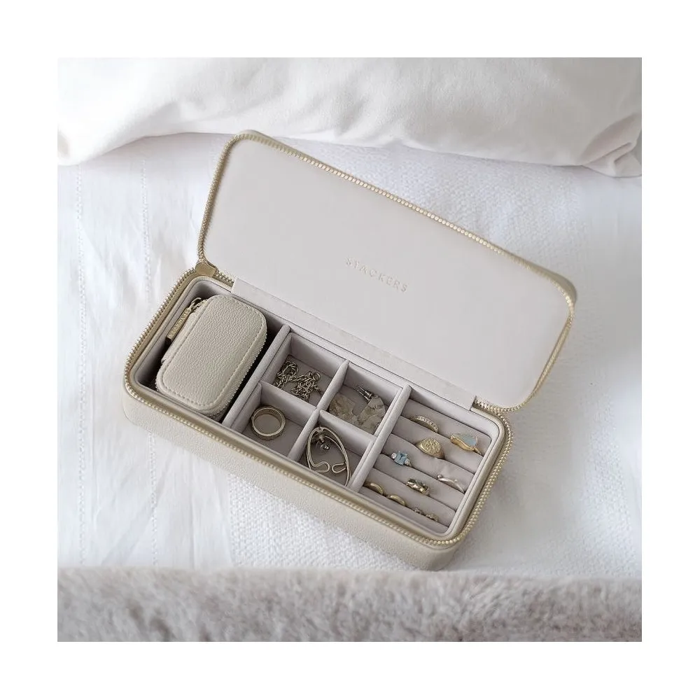 Large Jewellery Box, Zipped - Oatmeal - 75627