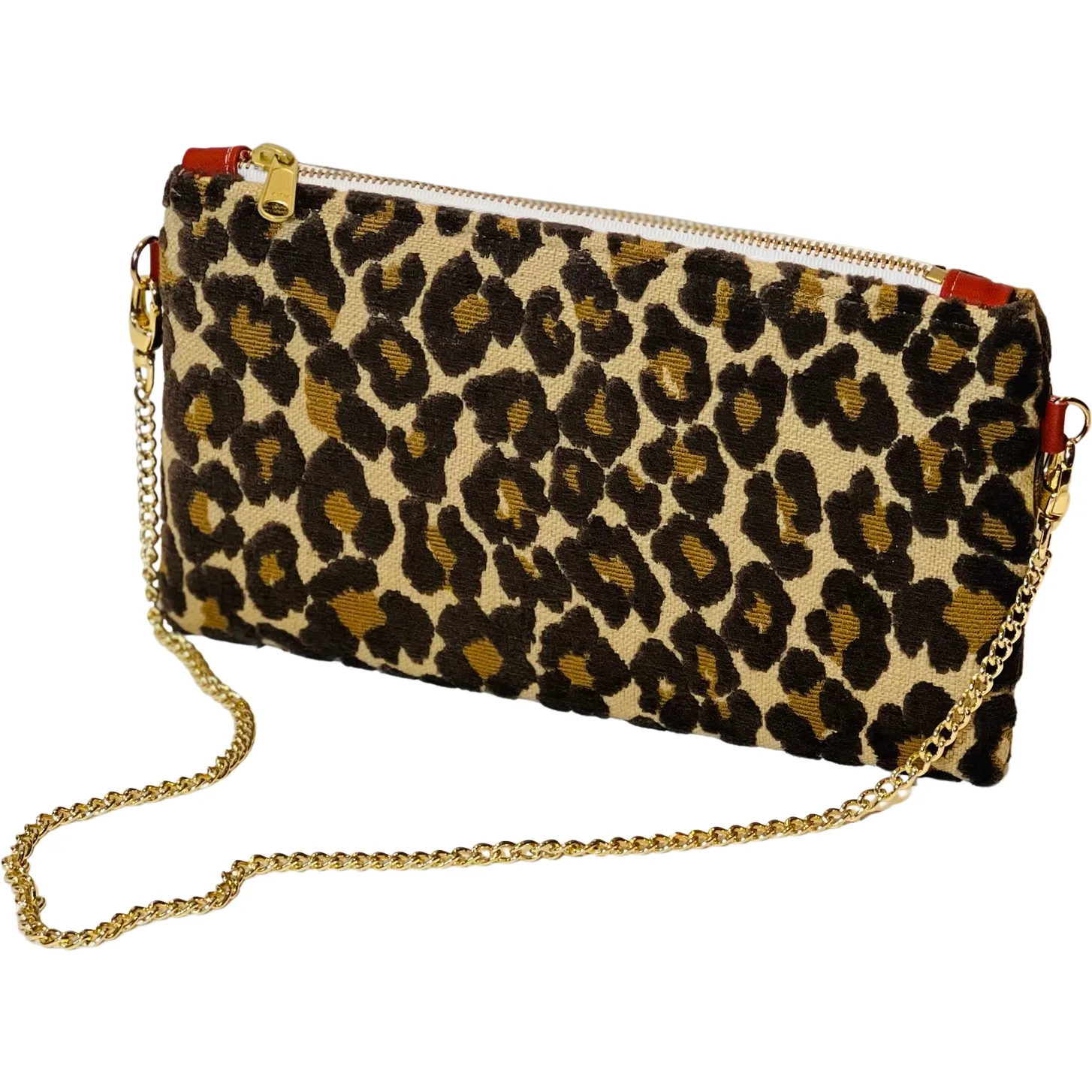 Leopard Velvet Clutch