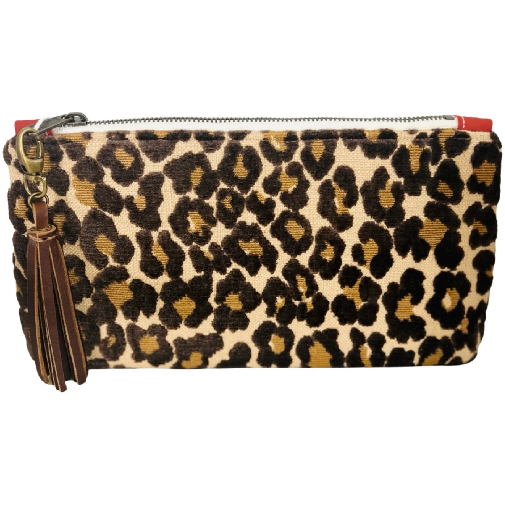 Leopard Velvet Clutch