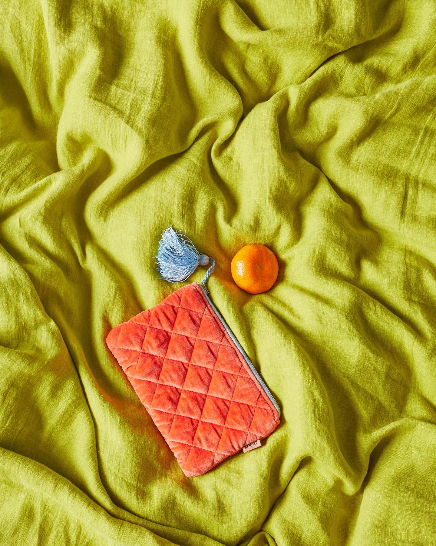 Life Unhurried Velvet Cosmetics Purse - Kip & Co.