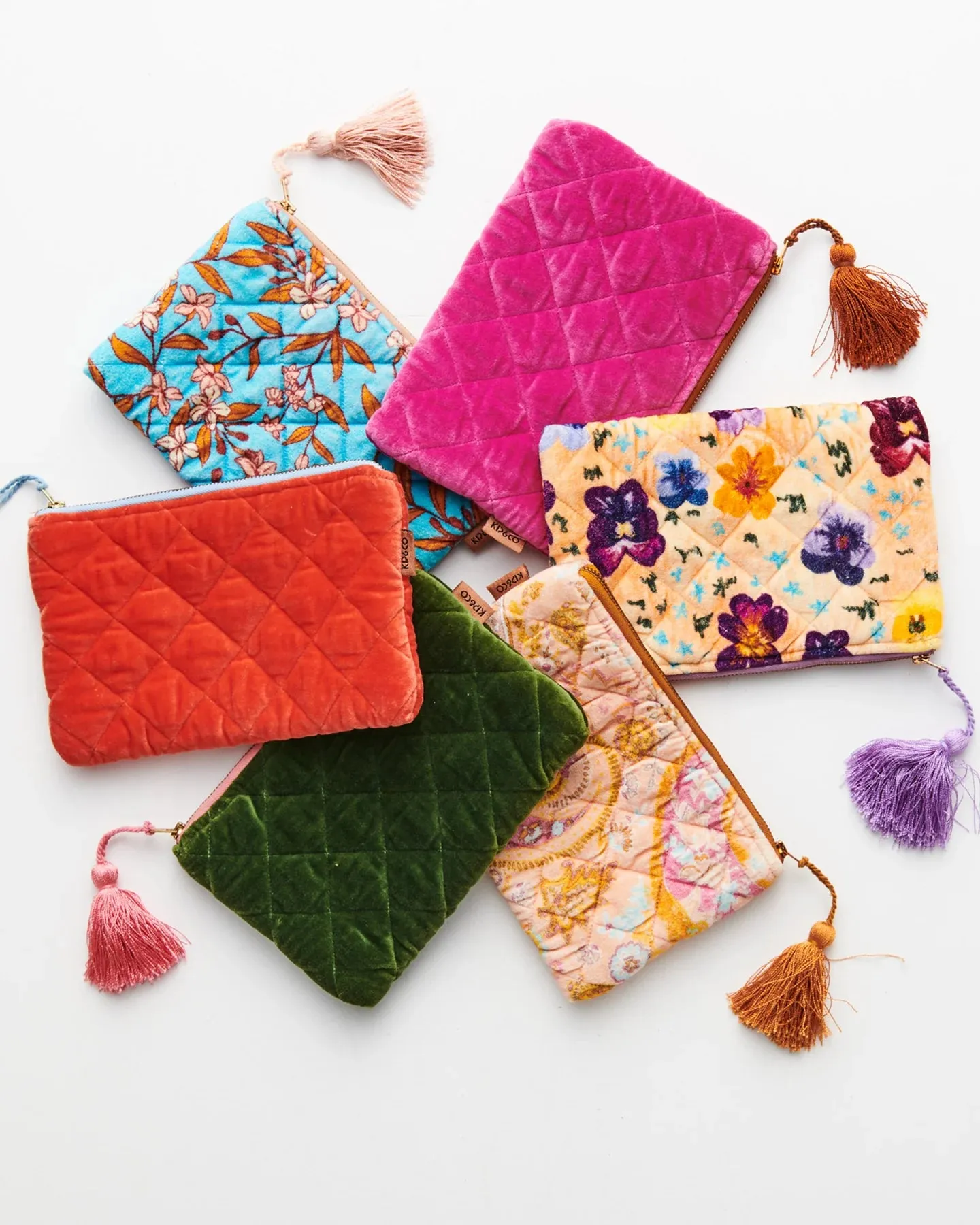Life Unhurried Velvet Cosmetics Purse - Kip & Co.