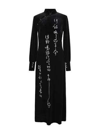 Long Velvet Dress China Retro