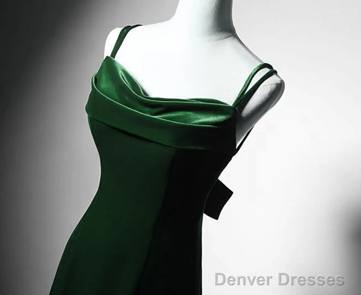 Lovely Low Back Velvet Mermaid Long Prom Dress, Velvet Wedding Party Dress