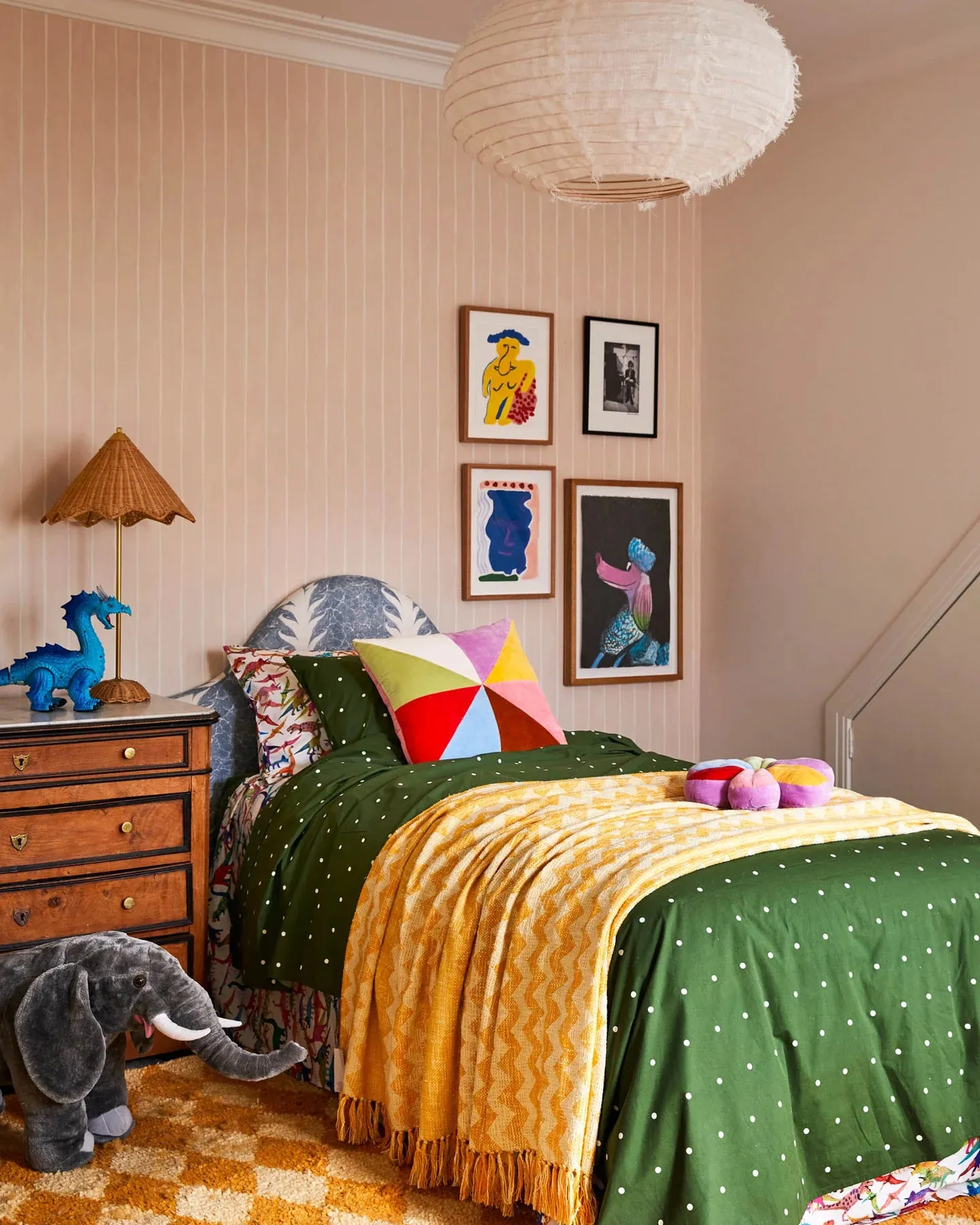 Macaroon Panelled Velvet Cushion - Kip & Co.