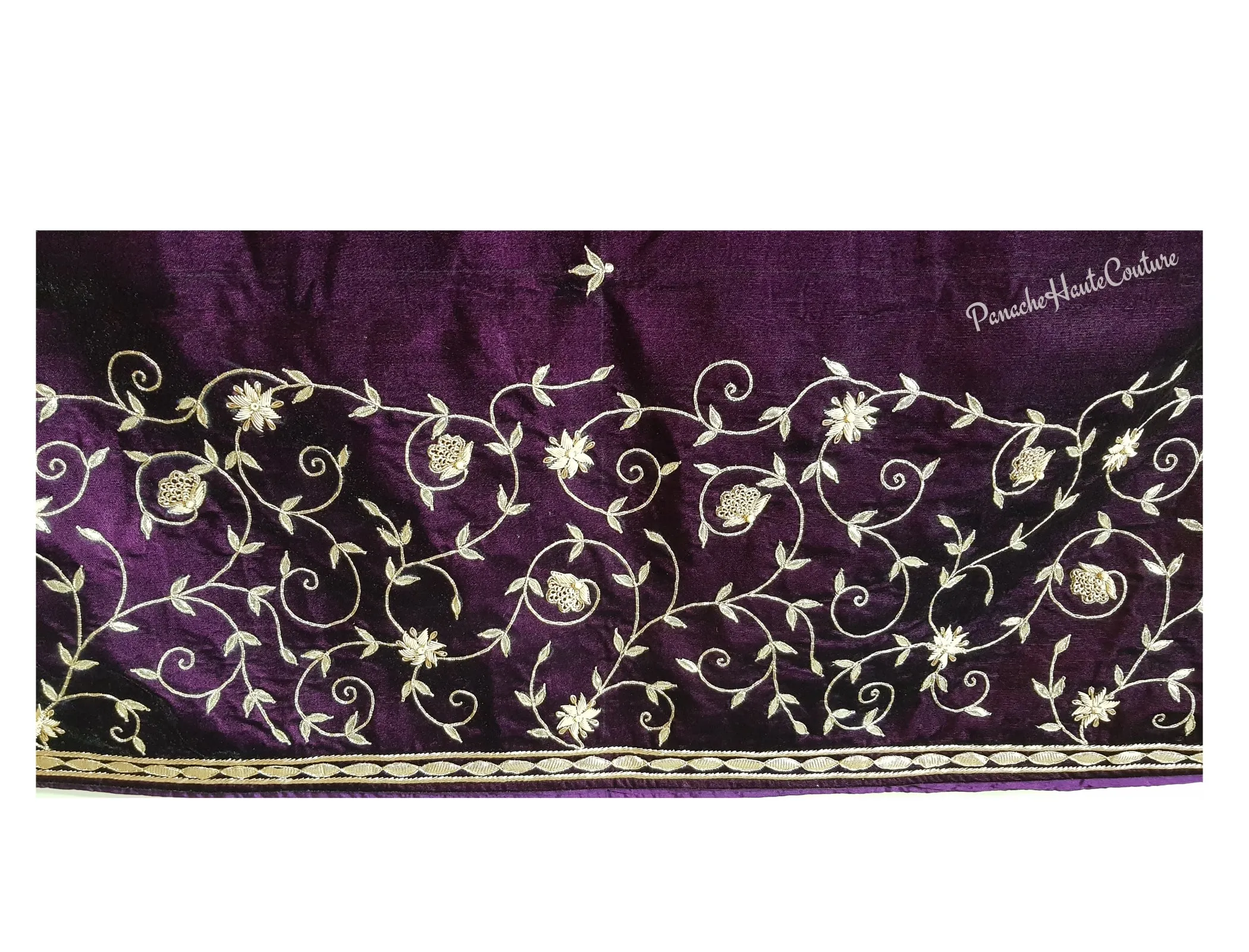 Purple colour velvet shawl / Dupatta