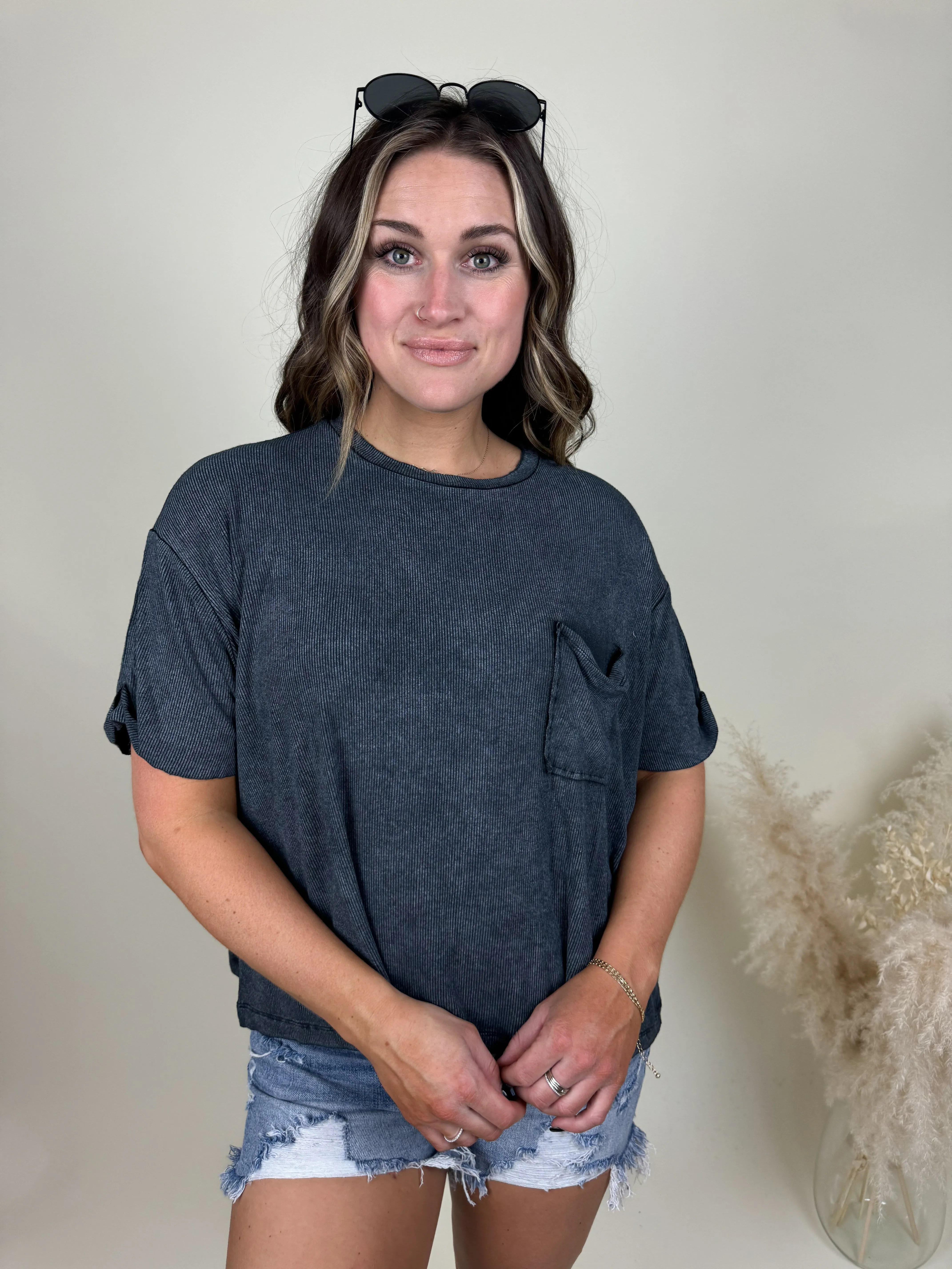Take It Easy Ribbed Top