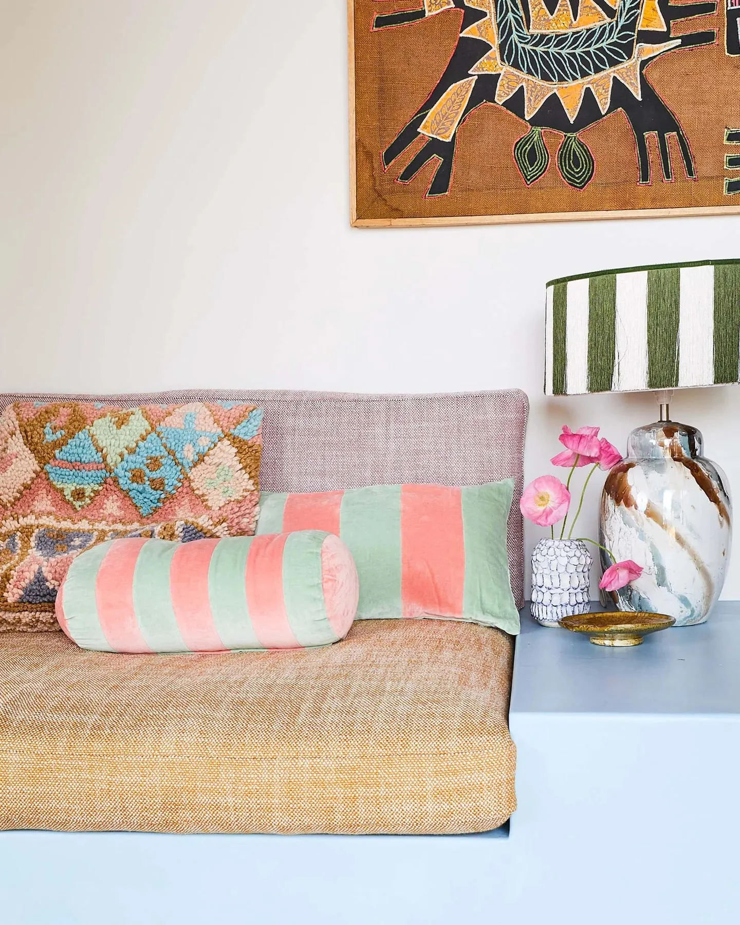 TROPICS VELVET BOLSTER CUSHION - Kip & Co.
