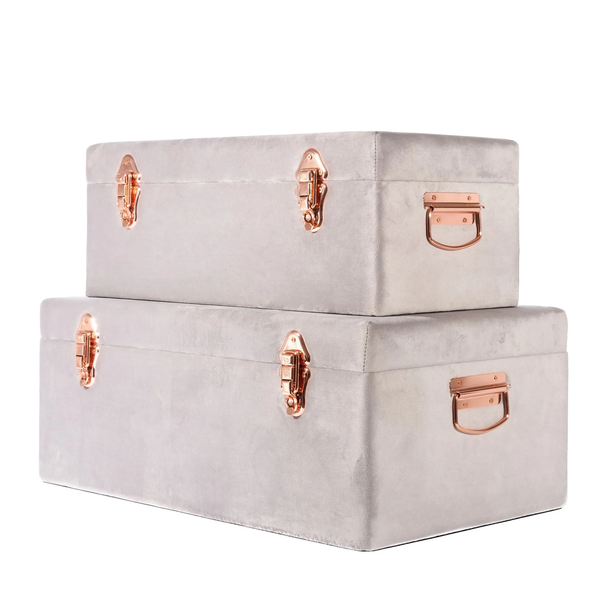 VELVET STORAGE CASE- SOFT GREY